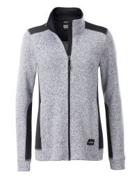 Fleece Jacke Damen Weiß/Schwarz